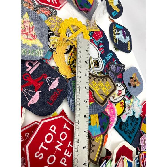 150 PC Assorted Sewing Applique Patches Iron on Sew On NEW Mixed Sequin Crafting - Picture 15 of 16